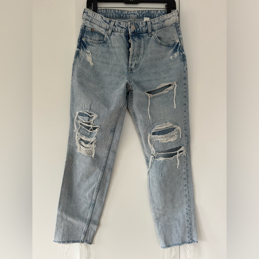 Distressed Light H&M Blue Jeans